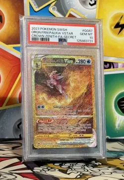 Pokemon Crown Zenith Galarian Gallery Origin Forme Palkia VSTAR GG67 PSA 10 - Image 1
