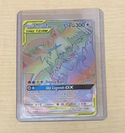 Moltres & Zapdos & Articuno GX 69/68 Rainbow Rare Hidden Fates Pokemon Near Mint - Image 1
