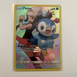 Pokemon TCG Piplup Secret Rare 239/236 Cosmic Eclipse Full Art Holo English - Image 1