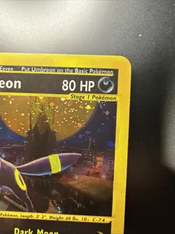 Pokemon Umbreon Aquapolis Holo Rare H29/H32 Holo Swirl NM - Image 3