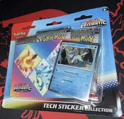 Pokemon TCG Prismatic Evolutions 3-Pack Tech Sticker Collection Blister - Image 2