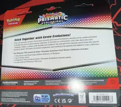 Pokemon TCG Prismatic Evolutions 3-Pack Tech Sticker Collection Blister - Image 3