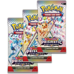 Pokemon TCG Prismatic Evolutions 3-Pack Tech Sticker Collection Blister - Image 5