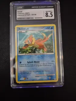 Buizel 72/130 Diamond & Pearl Pokemon Card 2007. Graded CGC 8.5 NM/Mint+ Slab - Image 1