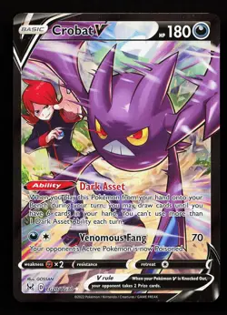 Crobat V TG20/TG30 V Rare Lost Origin Trainer Gallery Pokemon Card - Image 1