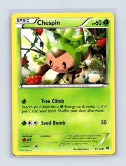 Chespin 9/162 Common BREAKthrough Pokemon Near Mint - Image 1
