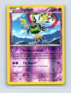 Sigilyph 55/122 Uncommon BREAKpoint Pokemon Reverse Holo Near Mint - Image 1