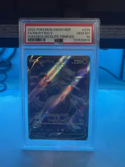 2022 Pokemon Mewtwo V Pokemon Go ETB Full Art Promo SWSH229 PSA 10 GEM MT - Image 1