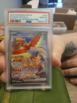 Pokemon TCG Ethan's Ho-Oh EX Card 230/182 Sir Destined Rivals PSA 10 - Image 1