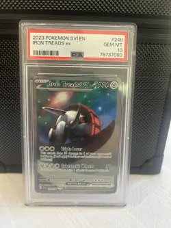 2023 POKEMON SCARLET & VIOLET #248/198 IRON TREADS EX SPECIAL IR PSA 10 - Image 1