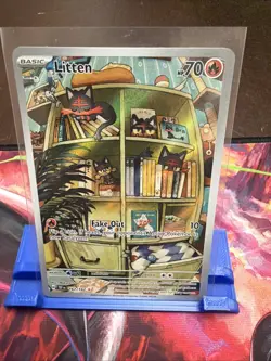 Litten 167/162 Illustration Rare Temporal Forces Nm Pokemon Card - Image 1