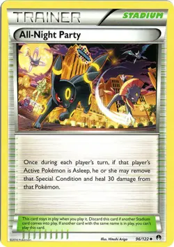 All-Night Party 96/122 XY Breakpoint Uncommon MINT! Pokemon - Image 1