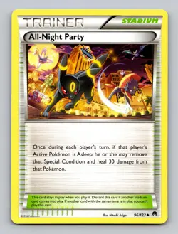 All-Night Party 96/122 Uncommon BREAKpoint Pokemon Near Mint - Image 1