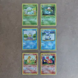 Bulbasaur Ivysaur Squirtle Wartortle Charmander Charmeleon Starter Pokemon Cards - Image 1