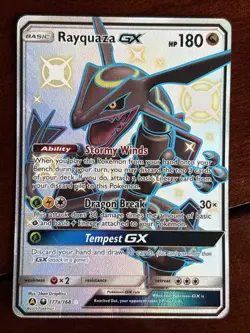 Pokemon Celestial Storm Rayquaza GX 177a/168 Alternate Art Holo HP - Image 1