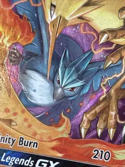 Pokemon Hidden Fates Moltres & Zapdos & Articuno GX 44/68 Full Art Holo MP - Image 4