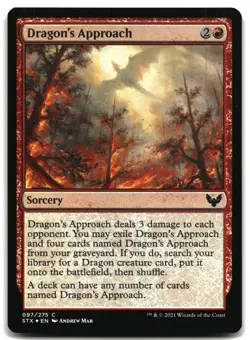 MTG Dragon's Approach FOIL C Strixhaven: School of Mages 97 LP - Image 1