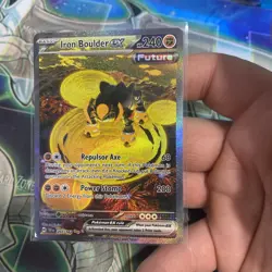 Pokemon TCG Iron Boulder ex 207/162 Temporal Forces Special Illustration Rare - Image 2