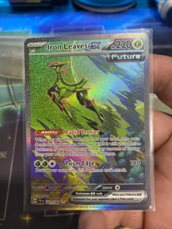 Pokemon TCG Iron Leaves EX Scarlet & Violet Temporal Forces 203/162 NM Condition - Image 1