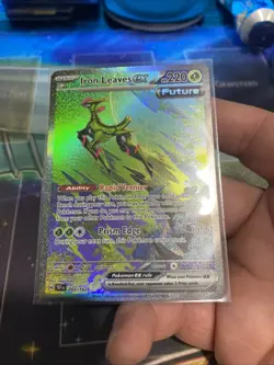 Pokemon TCG Iron Leaves EX Scarlet & Violet Temporal Forces 203/162 NM Condition - Image 3