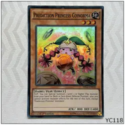 Prediction Princess Coinorma DRL2-EN030 Super Rare 1st Yugioh Card (A) (YC118) - Image 1