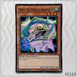 Prediction Princess Arrowsylph DRL2-EN033 Super Rare 1st Yugioh Card (B) (YC113) - Image 1