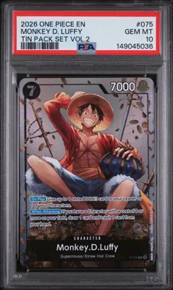 2026 ONE PIECE PROMOS | TIN PACK SET VOL.2 MONKEY D. LUFFY 075 - Image 1