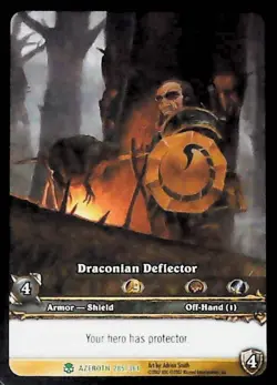 World of Warcraft TCG Draconian Deflector (Extended Art) - Heroes of Azeroth 285 - Image 1