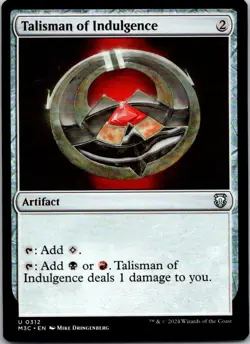 Magic the Gathering HP Talisman of Indulgence Modern Horizons 3 Commander MTG - Image 1