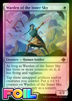 x1 Warden of the Inner Sky LCI MTG 43 FOIL RARE M/NM 1x - Image 1