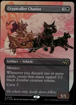 1x Foil Cryptcaller Chariot (Borderless) - Aetherdrift - NM - MTG - Image 1