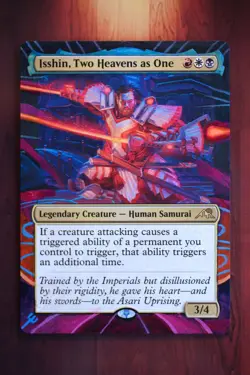 Isshin, Two Heavens as One *Magic Altered Hand Painted Extended Art* MTG Erich - Image 1