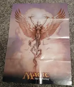 Magic The Gathering "Angel of Light" Vintage 1999 Poster Starter Set Mtg Insert - Image 1