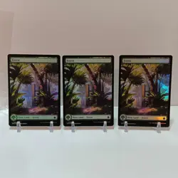 Magic The Gathering Forest #290 Full Art Foil NM Lot Of 3 Foundations - Image 1