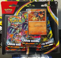 Pokemon TCG Mega Evolution Chaos Rising 3 Pack Blister Factory Sealed - Image 1
