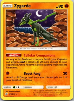 POKEMON ZYGARDE 124/236 RARE UNIFIED MINDS NM/M - Image 1