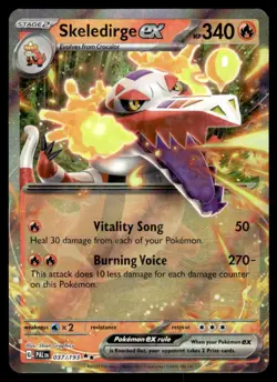 Pokemon TCG SV02: Paldea Evolved #037/193 Skeledirge ex NM - Image 1