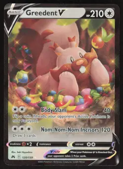 Pokemon TCG Crown Zenith #120/159 Greedent V NM - Image 1