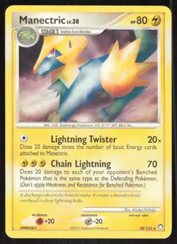 Pokemon TCG Mysterious Treasures #28/123 Manectric LP - Image 1
