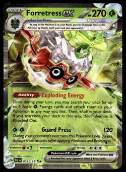 Pokemon TCG Paldea Evolved #005/193 Forretress ex NM - Image 1