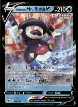 Pokemon TCG SWSH10: Astral Radiance #049/189 Galarian Mr. Rime V NM - Image 1