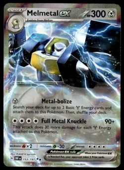 Pokemon TCG Obsidian Flames #153/197 Melmetal ex NM - Image 1