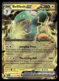 Pokemon TCG SV02: Paldea Evolved #079/193 Bellibolt ex NM - Image 1