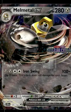 Pokemon TCG SV Promos #105/142 Melmetal ex (Stamped) NM - Image 1