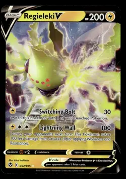 Pokemon TCG Silver Tempest #057/195 Regieleki V NM - Image 1