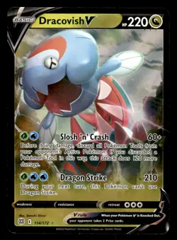Pokemon TCG Brilliant Stars #114/172 Dracovish V NM - Image 1