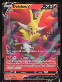 Pokemon TCG SWSH11: Lost Origin #027/196 Delphox V NM - Image 1