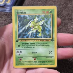 Pokemon TCG Scyther 26/64 Jungle 1st Edition Rare Non Holo Regular MP - Image 1
