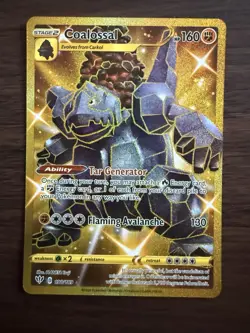 Pokemon Collectors Gold Secret Rare Coalossal 198/189. - Image 1