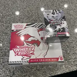 Pokemon TCG Factory Sealed White Flare ETBs + White Flare Booster Bundle - Image 1